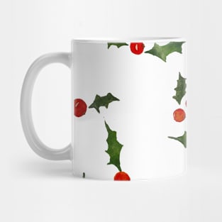 holly pattern Mug